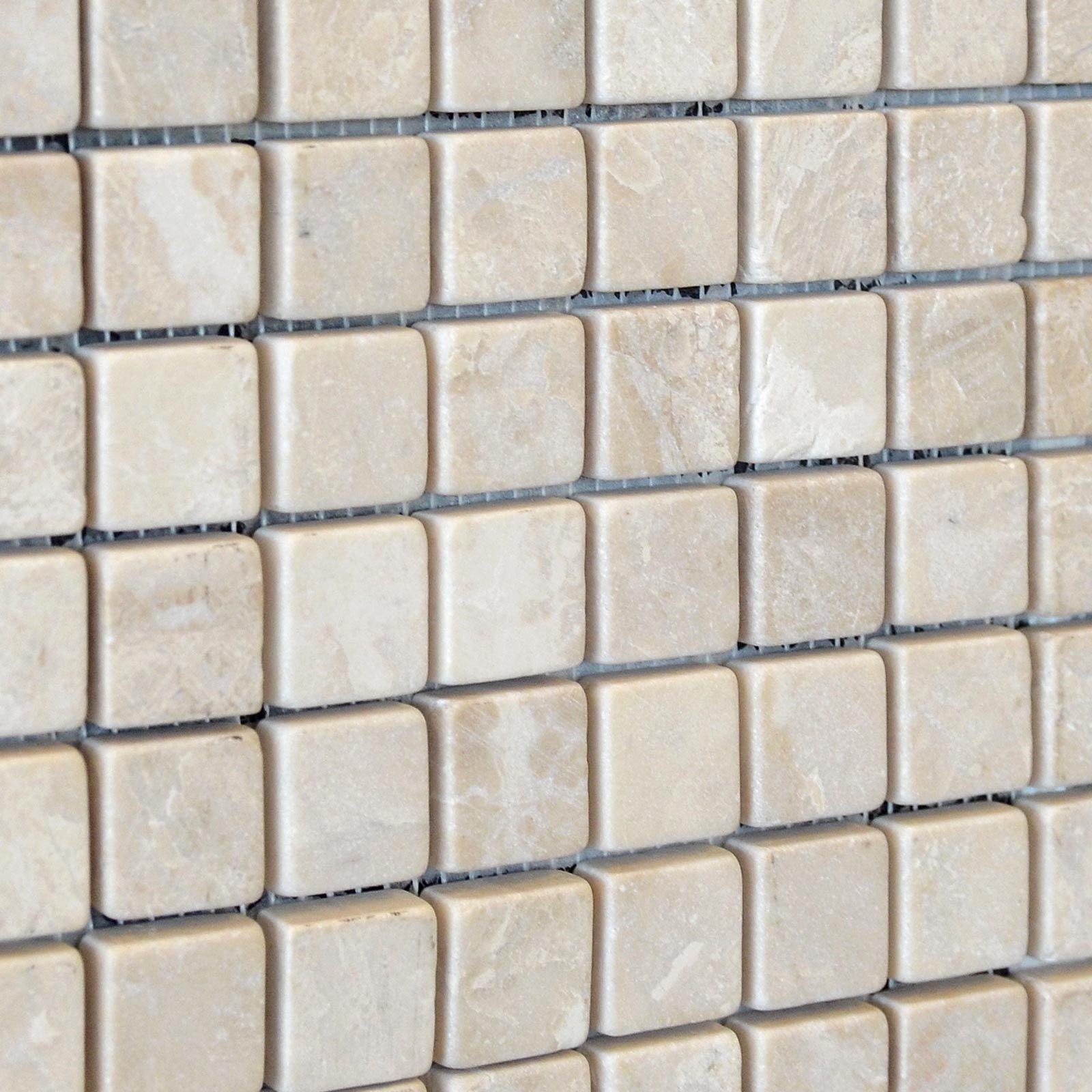 Mozaika marmurowa Queen Beige bębnowany 30,5x30,5x1 cm