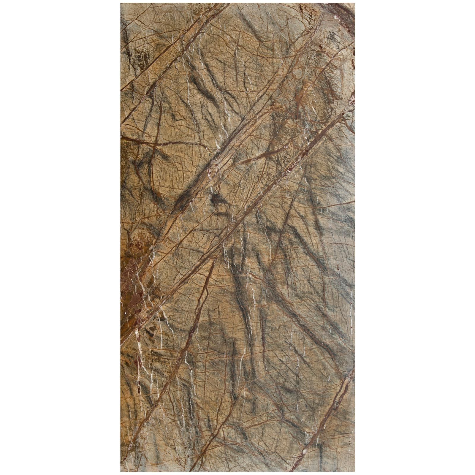 Płytki Marmur Rain Forest Brown polerowany 61x30,5x1 cm