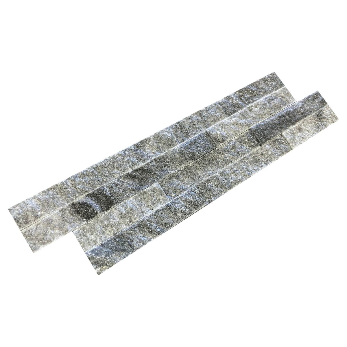 Panel ścienny Marmur Stackstone Cloudy Black 10x36x0,8-1,3 cm