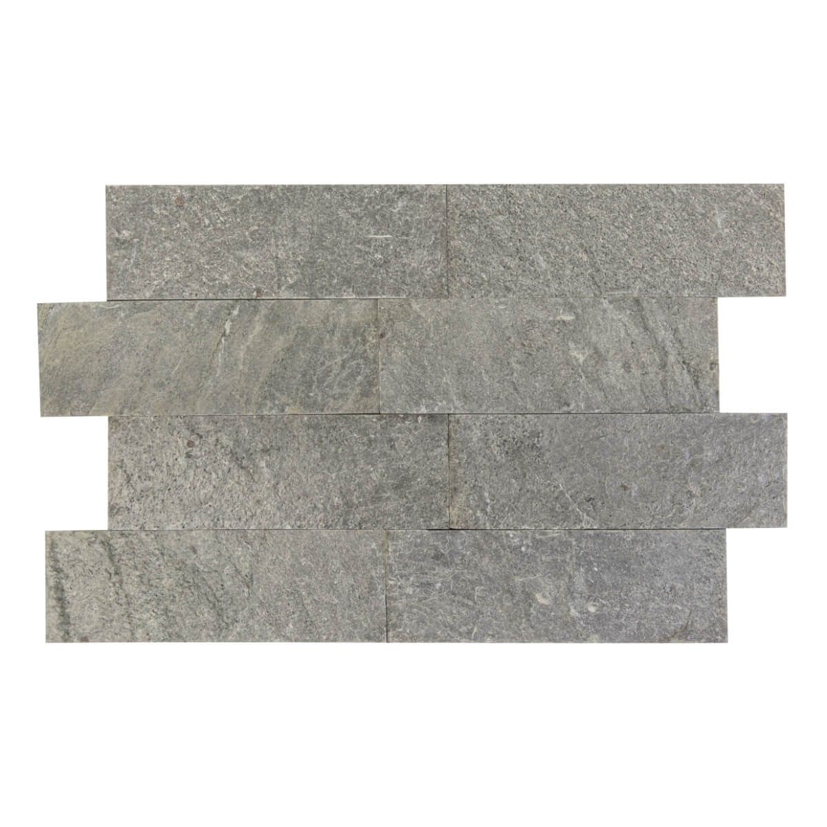 Płytki Kwarcyt Silver Grey naturalny 10x30x0,8-1,3 cm