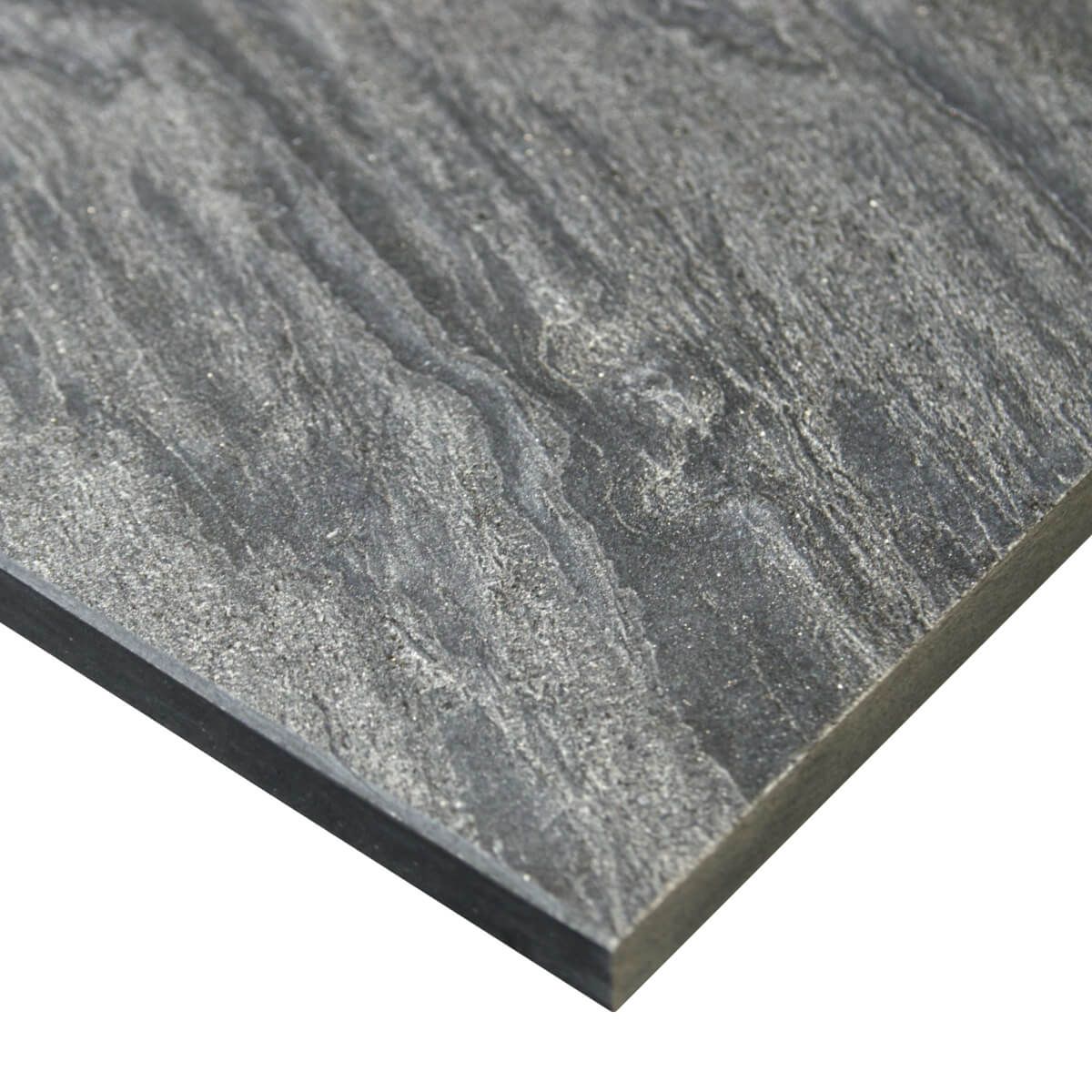 Stopień kwarcyt Silver Grey leather 150x33x3 cm