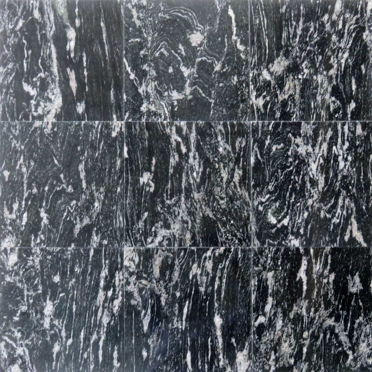 Płytki Granit Black Forest polerowane 30,5x30,5x1 cm