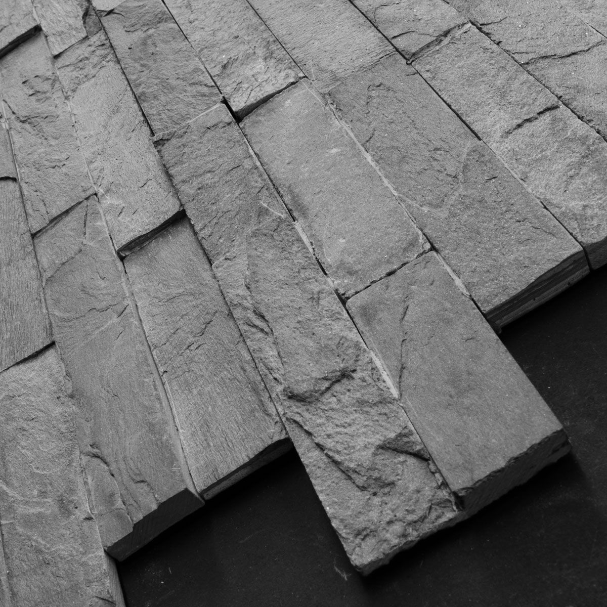 Panel ścienny Łupek Stackstone Black 10x36x0,8-1,3 cm