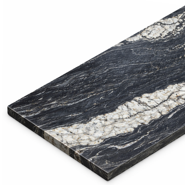 Stopień granitowy Black Forest płomieniowany 150x33x2 cm