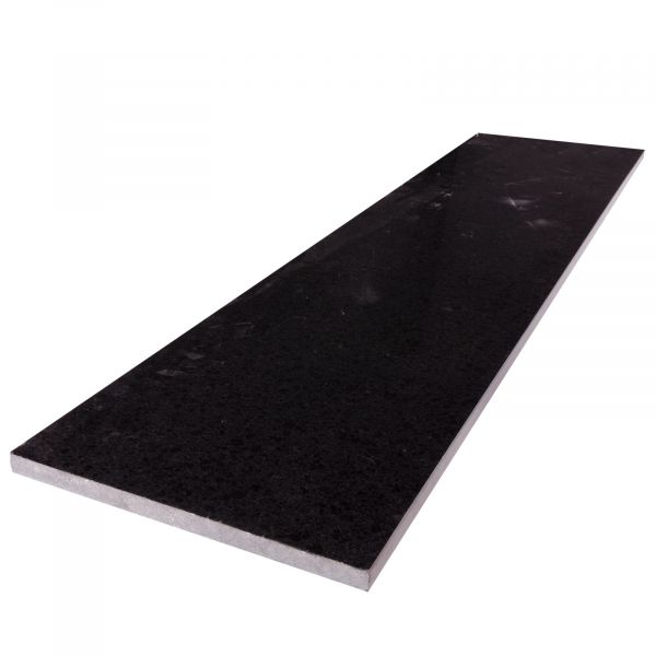 Stopień granitowy / parapet G684 Black Pearl polerowany 150x33x2 cm
