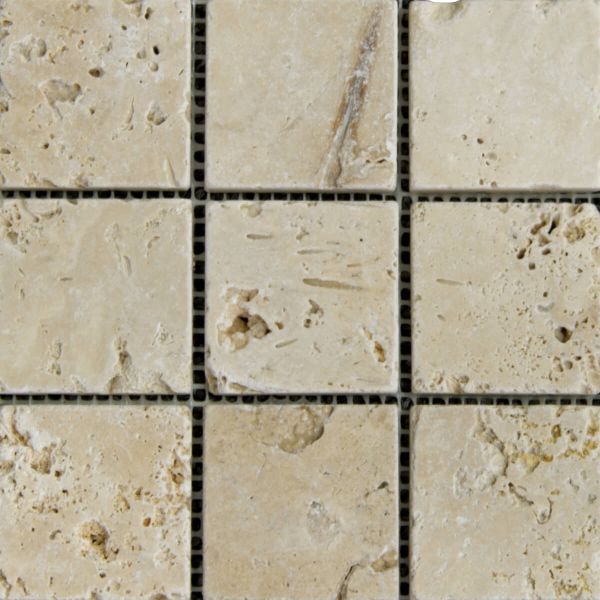 Mozaika trawertynowa Light bębnowana 30,5x30,5x1 cm (100 szt.)