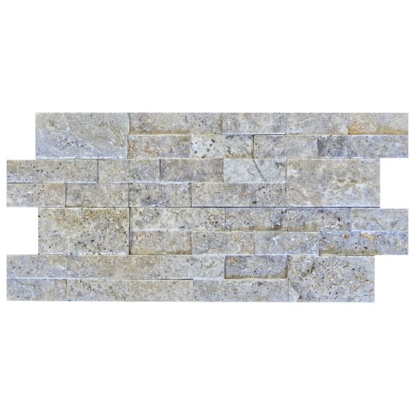 Panel kamienny trawertyn Silver łupany 61x15,2x1-1,5 cm (6,9 m2)