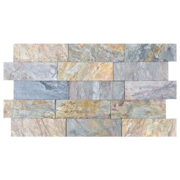 Płytki łupek Jaipur Multi naturalny 10x30x0,8-1,3 cm