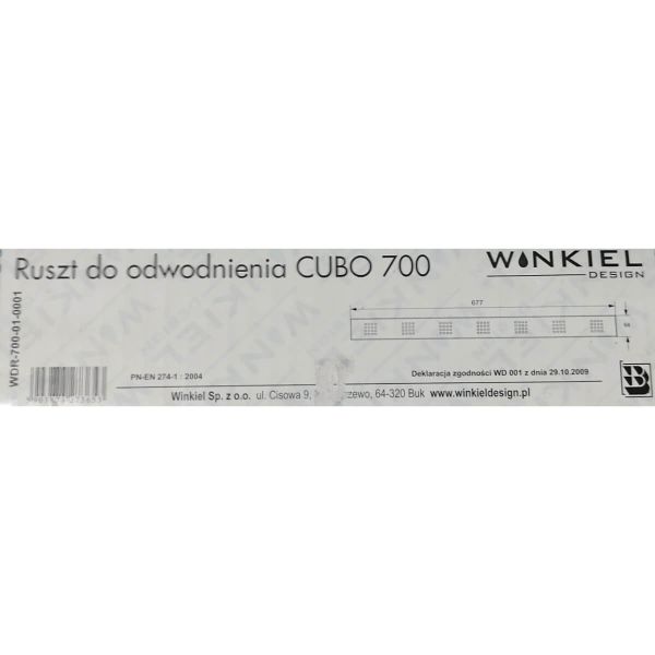 Ruszt do odpływu liniowego Cubo