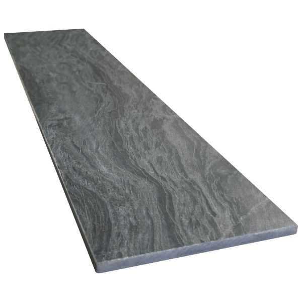 Stopień kwarcyt Silver Grey leather 150x33x2 cm (11 szt.)