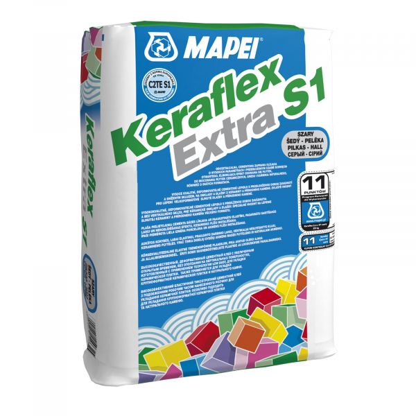 Klej Mapei Keraflex Extra S1 szary 25 kg