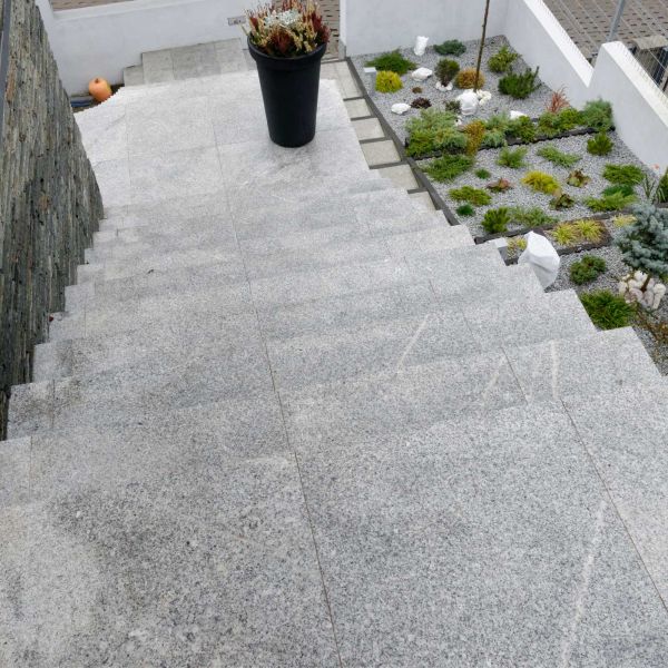 Płytki Granit G603 New Bianco Cristal płomieniowany 60x40x2 cm