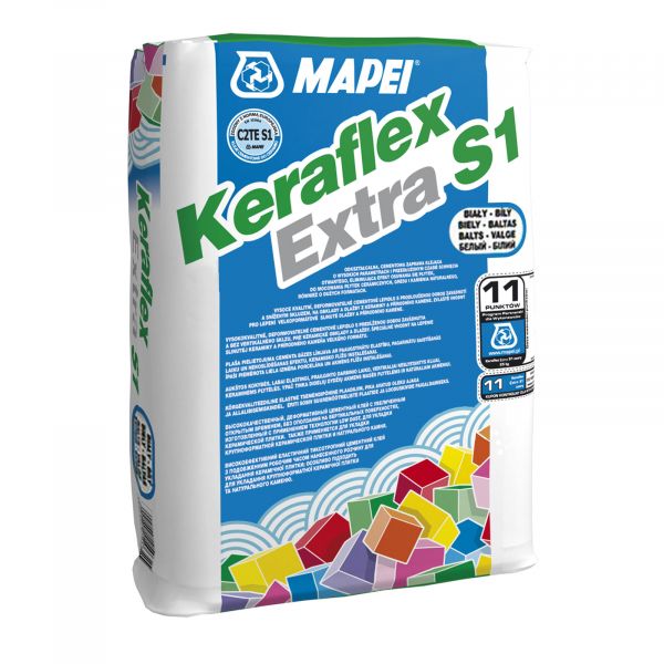 Klej Mapei Keraflex Extra S1 biały 23 kg