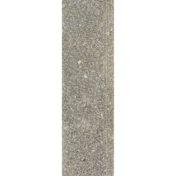 Stopień granitowy Fusheng Grey polerowany 150x33x2 cm z antypoślizgowymi ryflami