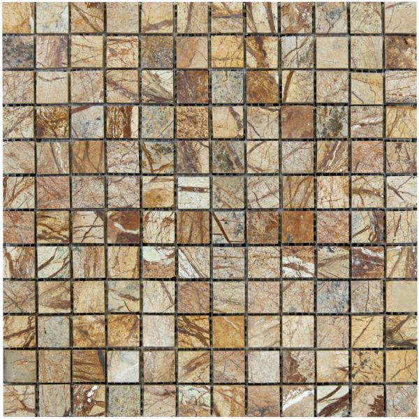 Mozaika marmurowa Rain Forest Brown 30x30x1 cm
