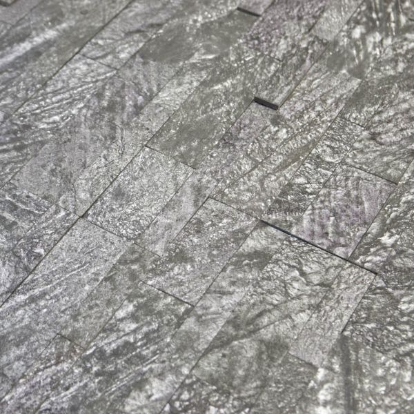 Panel ścienny Quick Stone 3D Luxury Metal Silver 60x15x0,2-0,4 cm