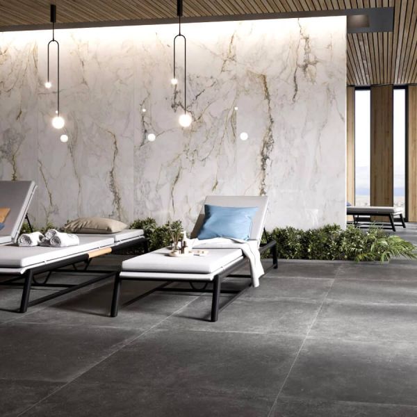 Spieki kwarcowe Pisa Gold matowy 280x120x0,6 cm