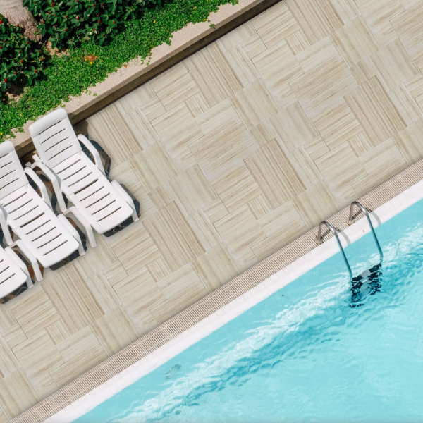 Płytki wapień Monte Beige vein cut szczotkowany 61x40,6x1,2 cm