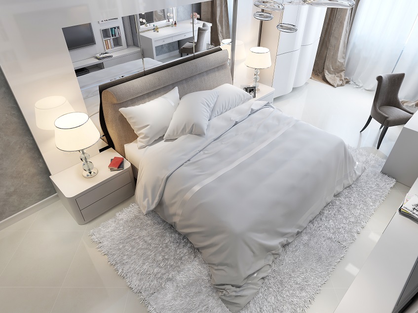 Trzy nowoczesne pomysły na oryginalną i przytulną sypialnię: gdzie sprawdzą się płytki w sypialni? Sypialnia połączona z łazienką – nowe trendy