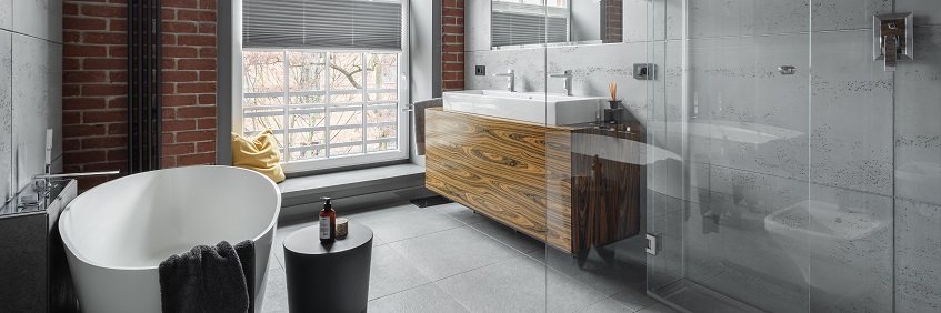 Brązawe płytki cegłopodobne na ściane