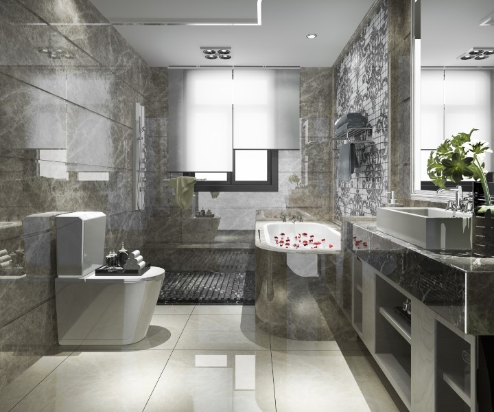 Płytki marmurowe we wnętrzach eklektycznych